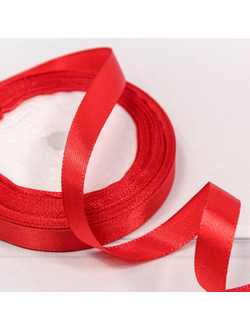 Лента атласная 12мм (26, красная), 22,9м