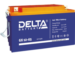 Гелевый аккумулятор Delta GX 12-65 (12 В, 65 А*ч)
