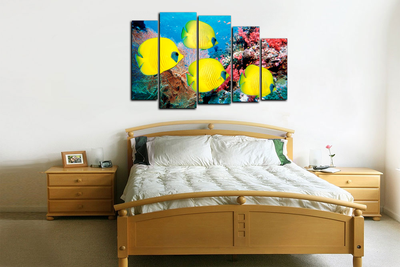 Модульная картина "Желтые рыбки"