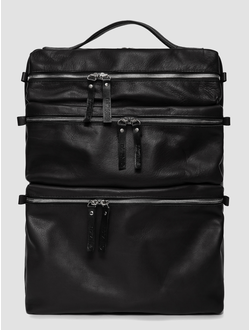 Рюкзак с тремя внешними карманами черный В19006\black