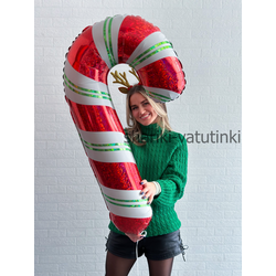 Леденец трость, Красный, Голография