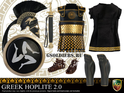Купить коллекционную фигурку греческого воина - гоплита (Greek Hoplite) от ACI Toys в масштабе 1/6