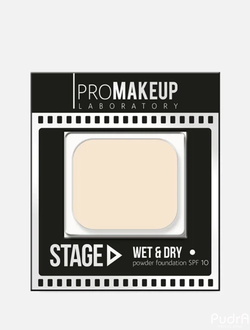 PROMAKEUP LABORATORY STAGE Пудра 2 в 1 wet&dry, тон S10 слоновая кость