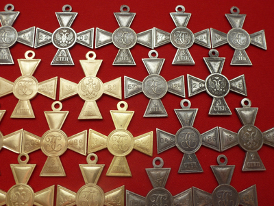 Коллекция Георгиевских крестов и редких царских медалей - 47 штук без повторов!