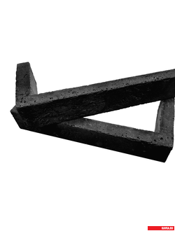 Угол "ЛОНГБРИК", 235*110*20мм (+/-2%), бетон, цв.Темно-серый, уп.1,2м/п (24шт)(13кг)(36уп)