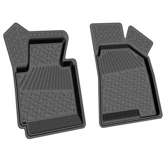 Коврик салонный резиновый (черный) для Hyundai ix-35 (10-16) (передний ряд сидений) (Борт 4см)