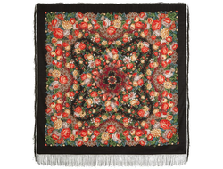 Павловопосадский платок Цветочные бусы 1797-18