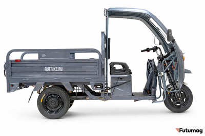 Грузовой электротрицикл Rutrike Вектор Кабина 1500 60V1200W серый