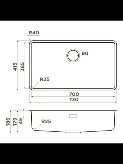 Мойка OMOIKIRI OMI 73-U/I ULTRA