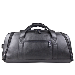 Кожаная дорожная сумка / рюкзак Napoli black 
(арт. 4034-01)