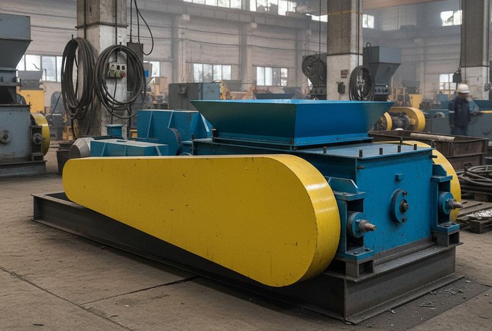 Внешний вид дробилки валковая с гладкими валками ДВГ 2/800