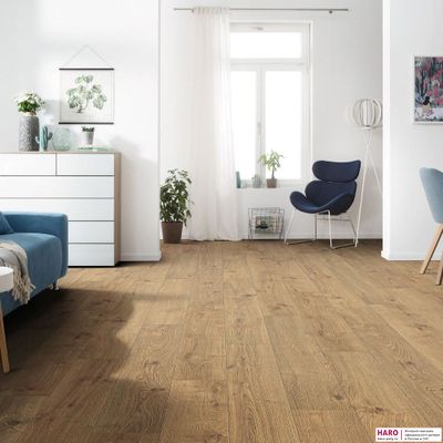 Ламинат Haro Tritty 100 Дуб Портлэнд Натур 533123 32 класс толщина 8 мм с фаской 1.98 м2