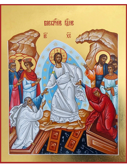Воскресение Христово. Рукописная икона.