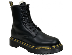 DR MARTENS 1460 BLACK SMOOTH DOUBLE STITCH С МЕХОМ