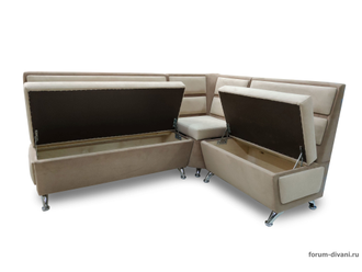 Кухонный Угловой диван "ФОРУМ-1МС", Велюр, Правый