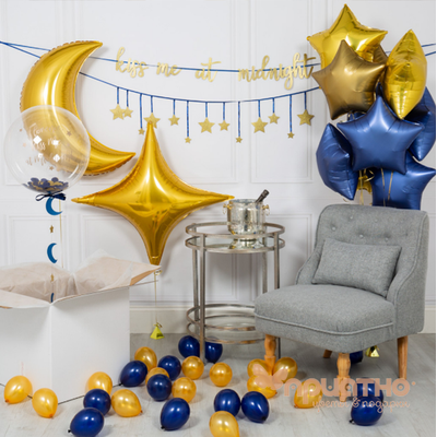 СЕТ ИЗ ВОЗДУШНЫХ ШАРИКОВ "ЛУНА И ЗВЁЗДЫ"