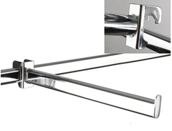 M400 Кронштейн прямой хром на овальную трубу усиленный L=400 мм