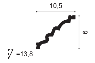 Карниз C326 MANOIR - 10,5*9*200см
