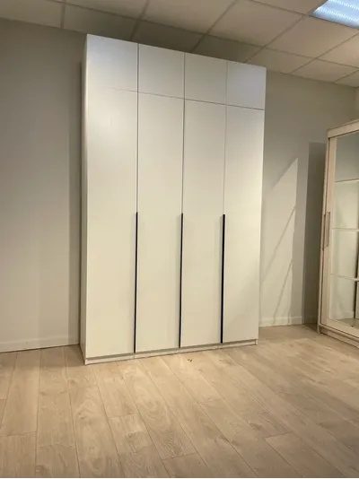 ШК 5 1600 шкаф четырехстворчатый распашной с антресолью Белый текстурный