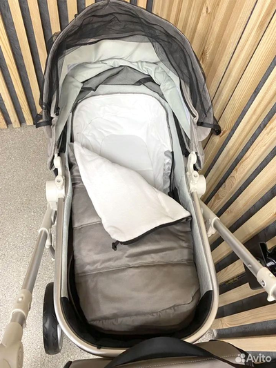 Детская коляска 2 в 1 Farfello Aimile Original Космический Латте Экокожа