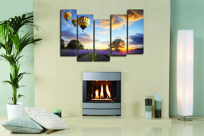 Модульная картина "Закат в полете"