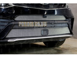 Защита радиатора для Geely Tugella 2020- chrome низ с датчиками