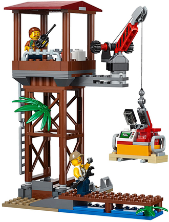 В Базовом Лагере находится Башня с Механическим Краном для Погрузки/Разгрузки (LEGO # 60162)