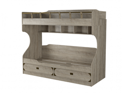 Детская МИРАЖ-1 - Секция №2 Кровать 2-х ярусная Дуб баррик