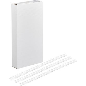 Пружины для переплета металлические Promega office 6,4мм белый 100 штук в упаковке