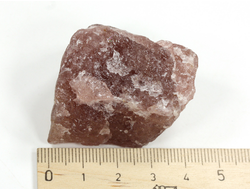 Кварц клубничный, необработанный "дикий" образец, Бразилия (40*35*26 мм, 54 г) №35144