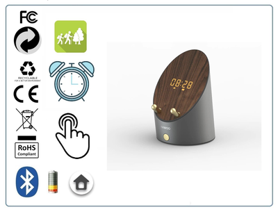 KAWOO индукционный динамик - держатель телефона, Табло времени, будильник, Bluetooth динамик