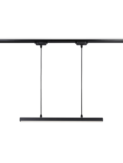 Трековый однофазный подвесной светодиодный светильник GL 6787 BK черный LED 24W 4200K 600*22*1025