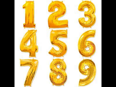 102 см Фольга цифра