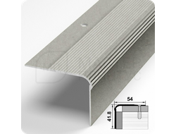 Порог угловой Лука ПУ 02.2700.058 Бетон сильвер