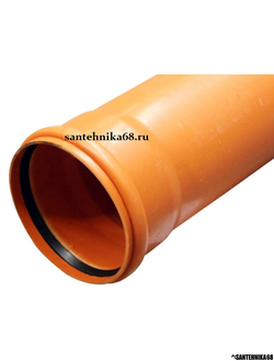 Труба для наружной канализации д 160 оранжевая толщ. стенки 4,9мм