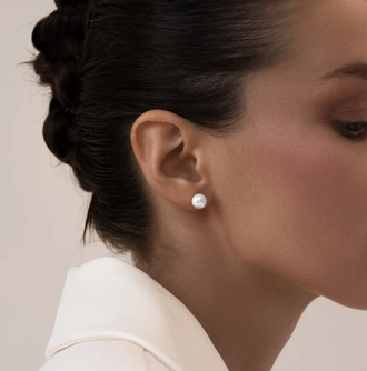 Серьги Пусеты с Жемчугом