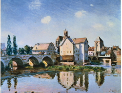 Купить греющую картину с фото мост в Морет, Франция