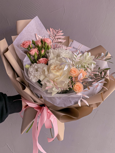 Букет с розами «Beige»
