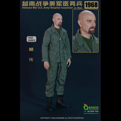 Санитар Армии США времен войны во Вьетнаме - Коллекционная ФИГУРКА 1/6 Vietnam War U.S. Army Hospital Corpsman in Hue 1968 (QOM-1046) - QORANGE QOTOYS