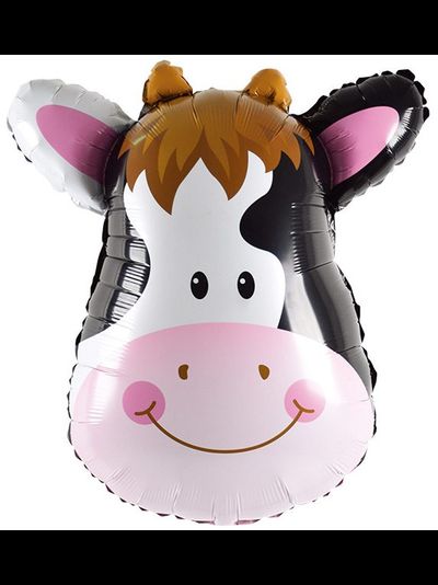 Фольгированный шар с гелием "Голова коровы"