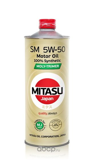 Масло моторное Mitasu MOLY-TRiMER SM 5W-50 синтетическое 1 л MJM131 купить в Туле на Марата 100