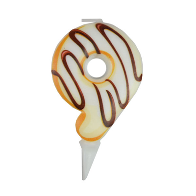 Свеча-цифра пончик 6 см.