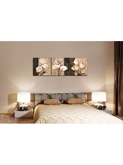 Модульная картина "Цветочное трио"