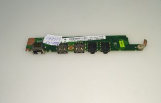Плата USB разъемов + аудио разьемы + LAN разъем для нетбука Lenovo IdeaPad S10  (DA0FL5PI6D1 REV:D)