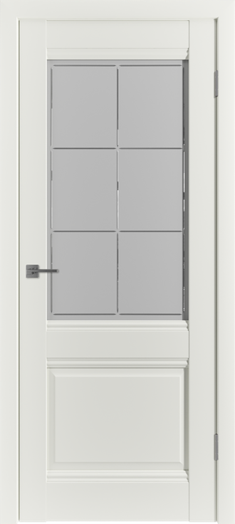 Межкомнатная дверь ПО ЭМАЛЕКС ЕС 2 (EMALEX EC 2), Midwhite Crystal Cloud