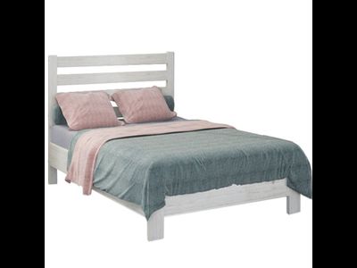 Кровать &quot;Вероника&quot; массив сосны ламели белый античный (Браво)