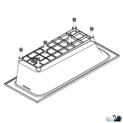 Ванна Jacob Delafon Elite E6D030RU-00 170 х 70 см, прямоугольной формы, из материала Flight