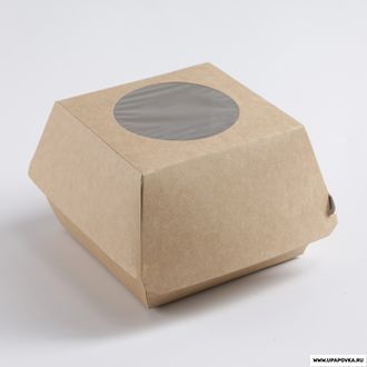 Коробка для бенто-торта Бурый 12 х 12 х 10 см