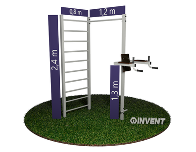 Спортивный комплекс 4 в 1 - Лестница, Турник, Брусья, Пресс (UK-050)