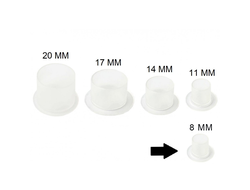 Колпачки с плоским основанием 8 мм (100 шт.)